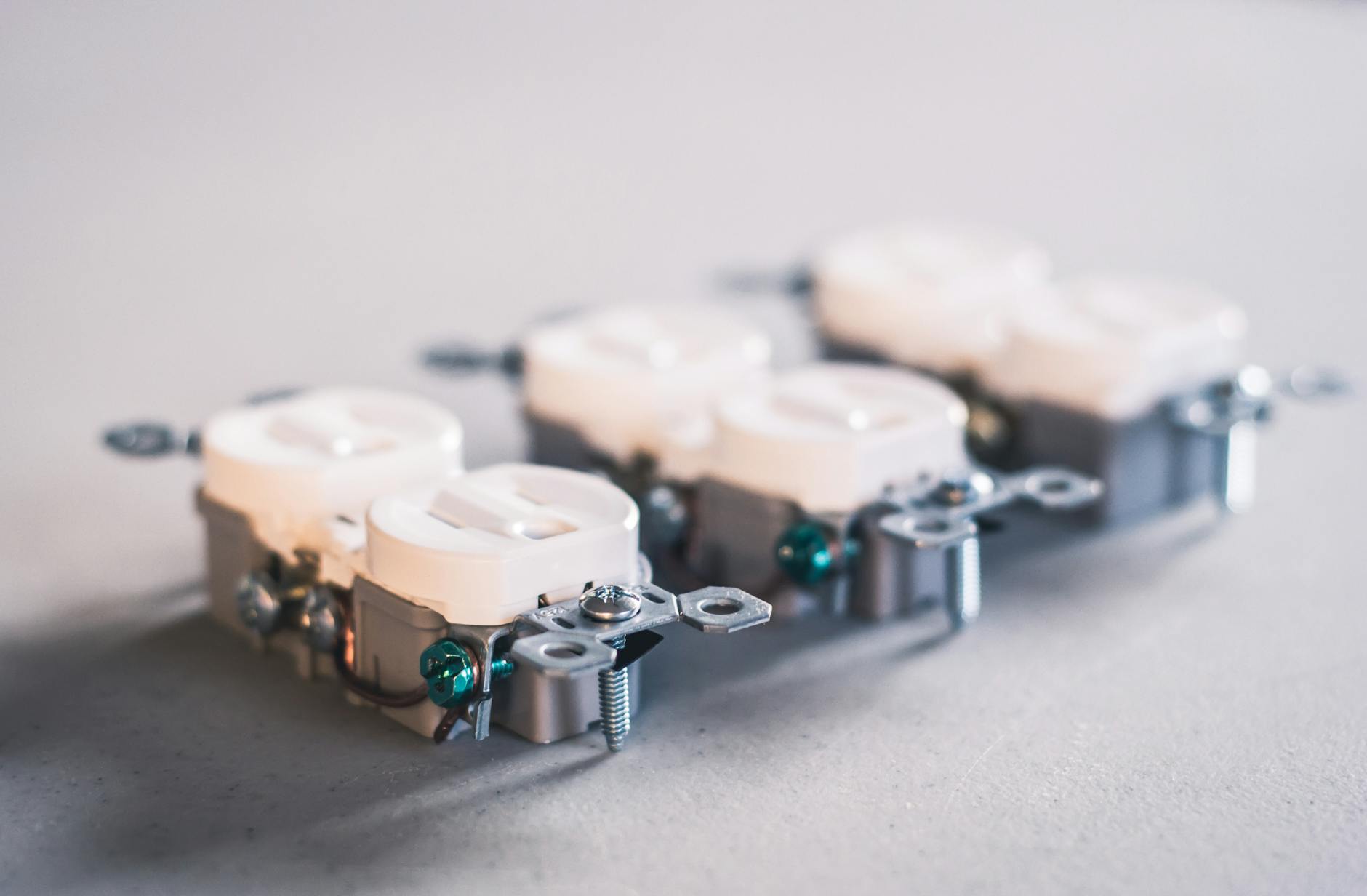 close-up electrical terminal wiring DSLR