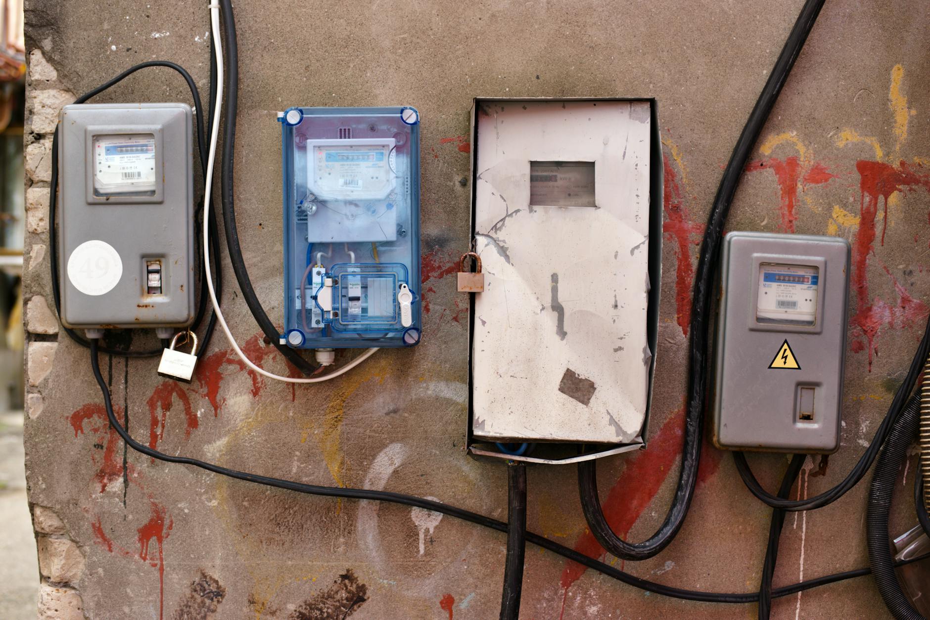 close-up hand installing miniature circuit breaker in electrical panel